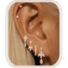 MILACOLATO Piercing Orecchio Orecchini Oro Argento Donna Set Orecchini