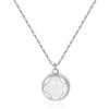 Candyfancy Collana in argento 925 con ciondolo, collana da donna con ciondolo a forma di cuore, zirconi e perle, pietra di luna, regalo per donne e fidanzate, 45 cm, Argento sterling