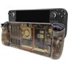Hzxkqmil Guscio Posteriore di Ricambio per Steam Deck/Steam Deck OLED | Piastra Posteriore Trasparente con Ventilazione Placche di Copertura per Steam Deck/Steam Deck OLED Console, Marrone