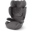Cybex Platinum Solution T i-Fix Seggiolino Auto 100-150 cm con Isofix, Poggiatesta Reclinabile, Protezione Laterale LSP Plus - da 4 a 12 Anni - Mirage Grey Plus
