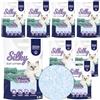 Silky Micro lettiera in silicato, 3,8 l, set da 30,4 l, senza polvere, controllo degli odori, assorbente, antibatterica, delicata sulle zampe, freschezza di lunga durata, silica, confezione da 8