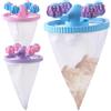 Generic Filtro Lavatrice Pelucchi Animali 3 Pezzi Cattura Muffole Conico Per Cani | Strumento Pulizia Pelucchi E Capelli Riutilizzabile Rimozione Maglia Galleggiante Per Lana Vasca Cani Gatti Casa Doccia