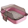 QYJLOFMVE Lettiera per Gatti Semichiusa con Recinzione Alta, Toilette per Gattini | 40x28x16cm Sabbiera, Toilette per Piccoli Animali, Contenitori per Lettiera per Gatti Ispessiti, Anti-Schizzi