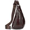 newsbirds Borsello Uomo Tracolla Pelle Monospalla Antifurto Borsa a Tracolla a Triangolo Sling Bag business crossbody Casual Borsa a Spalla leggera per Viaggi Ciclismo, 9050 marrone