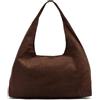 MISAKO Croqui borsa hobo grande effetto camoscio con stampa animalier incisa Donna - Croqui Marrone 23x15x39cm