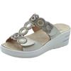 Melluso 019247 Bianco Sandali per Donna in Scamosciato con Doppio Stretch ed Estraibile