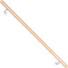 BelovedYard Corrimano per scale in legno di faggio, 120 cm, diametro 42 mm, antiscivolo, a base d'acqua, con supporto da parete V2A e set di montaggio, 50-300 cm, scala a scelta per interni ed esterni