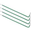 CoCud Chiave Esagonale a Brugola a Sfera con Manico a L, 2,5mm Metrica, Acciaio S2 Chiave a Testa Esagonale con Braccio Lungo a Forma di L Verde per Riparazioni Domestiche, 4pz