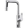 XJTNLB Miscelatore Cucina con Doccetta Estraibile Cromo Lucido Rubinetto Cucina Cascata Rubinetti Cucina Monocomando Girevole 360°
