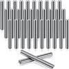 Doumneou 32 pezzi 5 mm x 40 mm staffe mensole tasselli perni in metallo libreria pioli di supporto