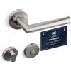 VERAMET Maniglia per Porta Maniglie Porte 40-62mm con Rosetta WC Separata