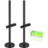 Eniyou 2 PCS Supporto Gpu Holder Gpu Support Supporto Scheda Grafica Sostegno Scheda Video Staffa Gpu Stand Materiale in Lega Di Alluminio Altezza Regolabile Liberamente Sostegno Con 1 Livella a Bolla (Nero)