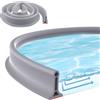 Zyiphor 2M Barriera Doccia Ferma Acqua, Gomma Guarnizioni Box Doccia, Guarnizione Impermeabile Antimuffa per Bagno, Autoadesiva Guarnizione Doccia Sottoporta per Angoli Lavabo Vasca, Grigio