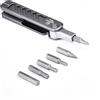 SUNWAYFOTO DW-02+ - Set di attrezzi pieghevoli con chiave a brugola in acciaio inox 2,5/3/4/5 mm, a croce e a testa piatta, Edc Multitool