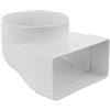 MKK - 18324 - 003 - Canale 90° - Sistema di collegamento per tubi a canale piatto 60 X 204 cappa aspirante Ø 150 mm