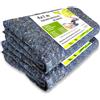 Quercos Confezione da 2 coperte assorbenti in feltro Quercos 4 x 1 m - Tappeto protettivo per pittura, riforme e traslochi - antiscivolo e impermeabile 180 g/m² - feltro riutilizzabile e resistente