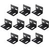 Create idea Staffe Angolari A Forma Di L Da 10 Pezzi Staffe Angolari In Metallo Hardware Per Mobili Spessore 2 Mm 4 Fori Asolati Foro Di Montaggio Regolabile Carico 80 Kg Nero
