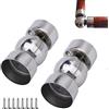 KMERCE Set di 2 raccordi a giunto cardanico a mano in acciaio inox da 45 mm, connettori per tubo cortile, gomito articolato per balaustra, guardia corpo, guardrail