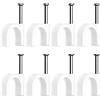 LABUYI 80 Pezzi Fermacavi,Fermacavo con Chiodo,Graffette Clip per Cavi(8mm)