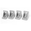 Flyshop 4 pz 90 gradi angolo alluminio argento angolo staffa di fissaggio 30 mm x 30 mm 3 x 3 cm