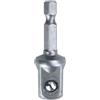 Generic Lineman - Set di adattatori per bussola, attacco quadrato da 1/2 pollice a codolo esagonale, 50 mm, in acciaio al carbonio, compatibile con più marche di avvitatori a percussione