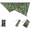 Azarxis Telo Impermeabile per Campeggio, Telo da Picnic Antiusura per Spiaggia e Mare, Tarp Ombreggiante Coperta per Parco e Giardino (#02 Camouflage, 2,3 x 2,1 m)