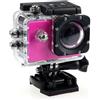 CCZRD Mini Action Camera Display da 2 pollici Fotocamera subacquea for registrazione video impermeabile sportiva Cattura I Dettagli Con Nitidezza(Pink)