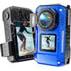 MaxMango D50 33FT Macchina Fotografica Subacquea Impermeabile, 8K 70MP Fotocamera Digitale con 16 GB di Scheda, Doppio Schermo 2.8'' per Selfie, 18x Zoom, Resistente a Polvere e Urti per Snorkeling
