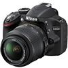 Nikon D3200 Fotocamera Reflex Digitale, 24.2 Megapixel con Obiettivo 18-55VR, Colore Nero [Versione EU] (Ricondizionato)