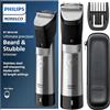 Norelco Philips Norelco Serie 9000, Ultimate Precision Barba e Capelli Trimmer con tecnologia Beard Sense per un taglio uniforme, BT9810/40