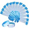 SwirlColor Braccialetti Identificativi Bambini, 100 Pezzi Braccialetti monouso per Eventi Impermeabili PVC ID Sicurezza Braccialetto - (Bambini, Blu)