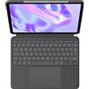 Apple Logitech Combo Touch - Tastiera e custodia folio - con trackpad - retroilluminata - connettore Apple Smart - AZERTY - francese - grafite - per Apple iPad Pro 13 pollici (M4)