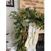 HomeKaren Prelit Ghirlanda natalizia da 2,7 m con 50 luci LED, timer decorativo natalizio a batteria, per mantello, scale, interni ed esterni, prelight ghirlanda natalizia