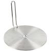 Futchoy Piastra adattatore per induzione, piastra adattatore a induzione, 24 cm, in acciaio inox, adattatore universale a induzione per fornelli a induzione con manico