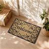 Bocguy Zerbino Ingresso Marrone con Scritta di Benvenuto - 60x90 cm, Lavabile, Resistente alle Intemperie, Antiscivolo, Tappeto Entrata per Esterno e Interno