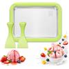 panemy Macchina per il Gelato, Rolled Ice Cream Maker, Piastra gelato roll, piatto freddo istantaneo con 2 raschietti, Gelato Arrotolato Sorbetto Yogurt Congelato Ice Cream Rolls Maker, Green