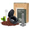 FOXNSK Riutilizzabile Capsula Adattatore per Dolce Gusto, Riempibile Caffè Capsula Adattatore Caffè Capsule Convertitore con 41 mm Manomettere Compatibile per Piccolo XS/Genio S/EDG 305/EDG 606.S