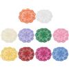 sourcing map Centrini all'uncinetto, 10 pezzi, 20,3 cm, in cotone, fatti a mano, tovagliette rotonde in pizzo con motivi floreali per decorazioni per feste di nozze (10 colori)