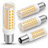 ZHENMING B15D LED Dimmbar 6W Ersatz 40W 50W 60W B15D Halogenlampe, Kein Flackern, 230V, 630 Lumen, Warmweiß 3000K, 360°Abstrahlwinkel, 4er Pack