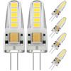 Klighten 6 pezzi G4 Lampadina LED 3W, Equivalente a 30W Lampada Alogena, 300LM, AC/DC 12V, Bianco Freddo 6000K, Angolo di visione 360°, Non Dimmerabile