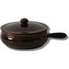 Fratelli Colì Padella Brunella con Coperchio, Casseruola in Terracotta, Padella per stufati, Colì Maioliche e Terrecotte dal 1650, Marrone, diametro 24 cm