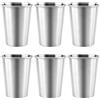 SOUJAP 6 bicchieri in acciaio inox da 8,9 x 12,5 cm, 500 ml, riutilizzabili, per feste, campeggio, viaggi