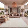 TT Home Tappeto Da Esterno Impermeabile Giardino Camera Da Letto Corridoio Aspetto Naturale Di Sisal Design Geometrico Boho, Dimensione:120x170 cm