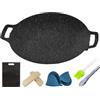 Generico Padella Per BBQ a Induzione - Padella in Ghisa Stile Barbecue Coreano Antiaderente - Accessorio da Cucina per Campeggio, Utilizzabile in Giardino, Picnic e Barbecue all'Aperto