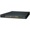 PLANET SGS-6341-24P4X switch di rete Gestito L3 Gigabit Ethernet [10/100/1000] Supporto Power over [PoE] 1U Nero (Layer 3 24-Port 10/100/1000T - 802.3at POE + 4-Port 10G SFP+ Stackable Managed Switch [370W, Multicast Routing: PIM-DM/SM, [SGS-6341-24P4X]