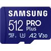 Samsung Memoria flash Samsung MicroSD PRO Plus 512 GB (Memory Card Gb Microsdxc - Uhs-I Class 10 Warranty: 12M) [MB-MD512SA/EU]