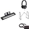 Yamaha Tastiera digitale NP-35 Piaggero con 76 tasti graduati sensibili al tocco in dotazione con cuffie HPH-150, supporto per tastiera L-2C e pedale Sustain