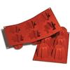 Silikomart SF100 Stampo Silicone 6 Mini Pandoro 75x75 mm Made in Italy
