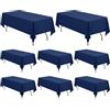 Pesonlook Tovaglia rettangolare in poliestere, lavabile, 1,8 m, 152,4 x 259,1 cm, per matrimoni, banchetti, eventi, feste, colore: blu navy