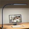 SKYLEO Lampada da Scrivania LED Collo di Cigno Flessibile - 5 Modalità Colore x 11 Livelli di Luminosità - 1300LM - Funzione Timer e Memoria - 12W Lampada con Pinza - Blu